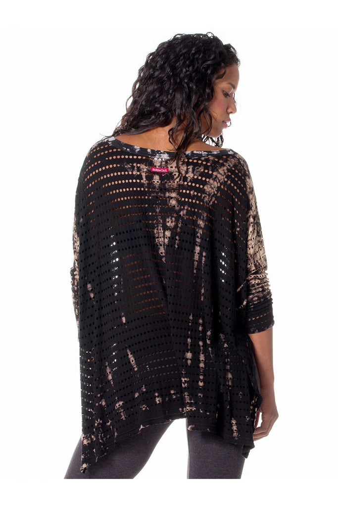 Holey Jersey Oversized 3/4 Sleeve Tunic - with Tie Dye - Pranachic