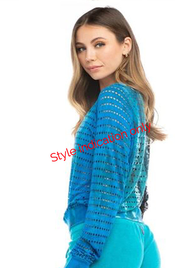 Holey Jersey Shrinky Sweatshirt - with Rainbow Horizon Tie Dye