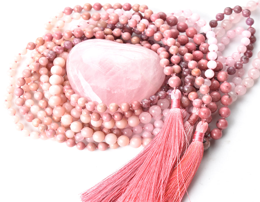 TRUE HEART OMBRE - Blush Heart Chakra Ombre Mala