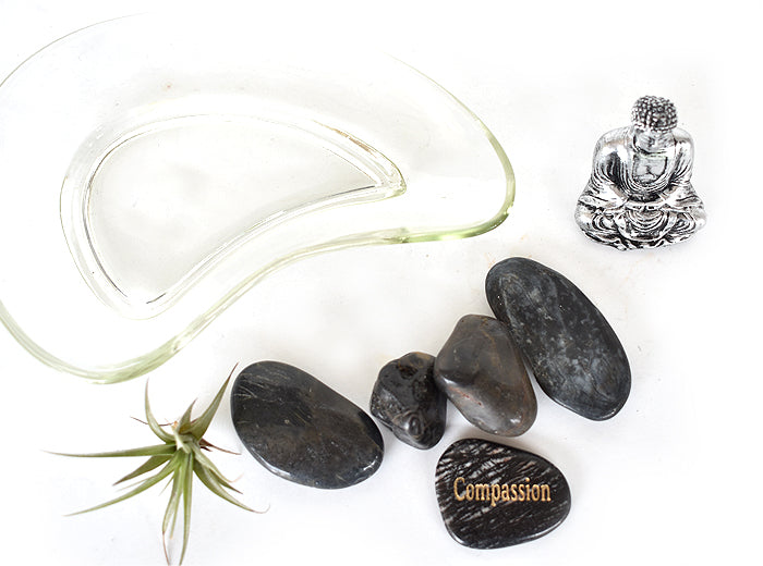 Zen Desk Terrarium - Compassion (black) - Pranachic