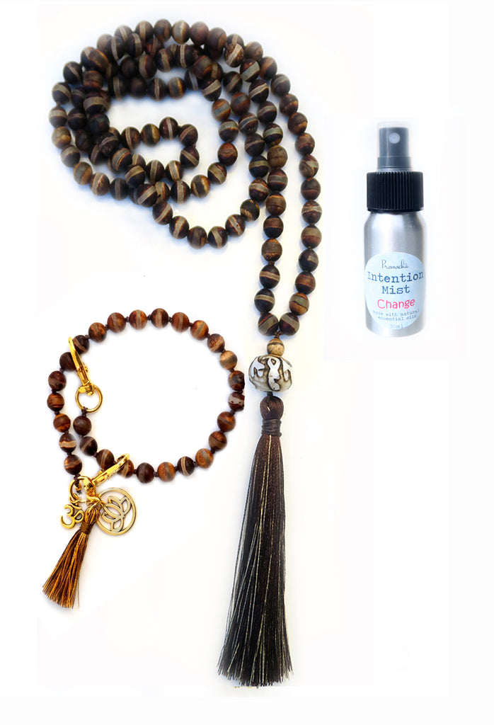 Change Collection - TRUE SURRENDER Mala, Pratinu Change Mala Bracelet and Change Intention Mist - Pranachic