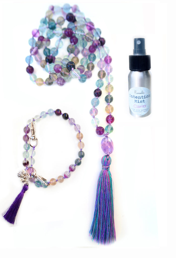 Clarity Collection - TRUE SIGHT Mala, Pratinu Clarity Mala Bracelet and Clarity Intention Mist - Pranachic