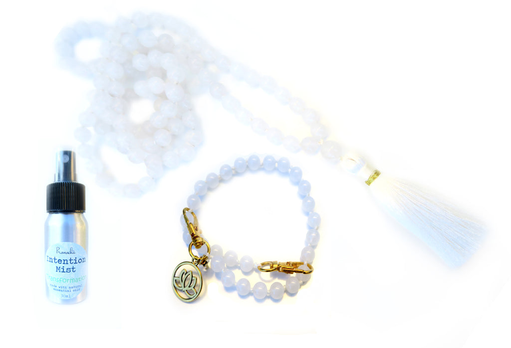 Transformation Collection - TRUE ANGEL Mala, Pratinu Transformation Mala Bracelet and Transformation Intention Mist - Pranachic