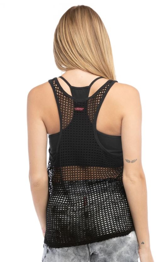 Power Mesh Slouchy Tank
