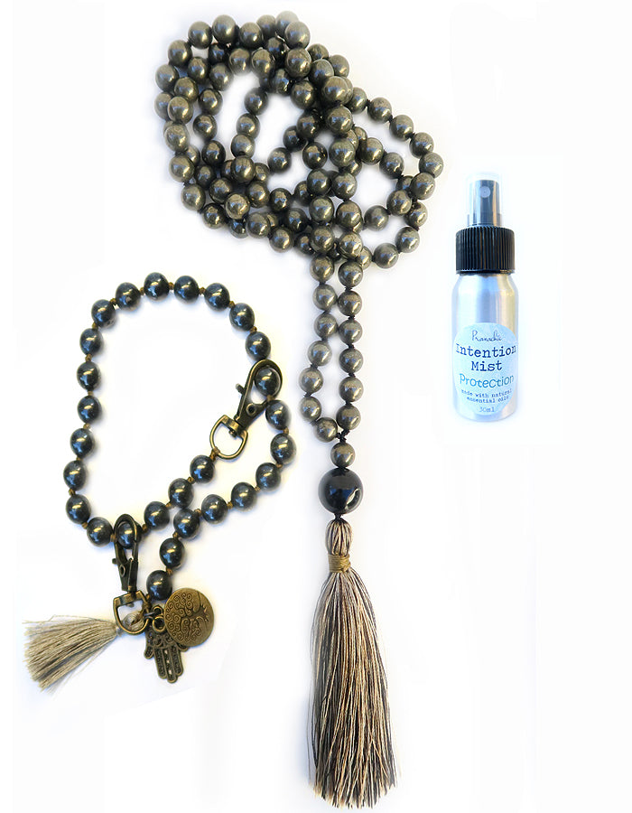 Protection Collection - TRUE GUARDIAN Mala, Pratinu Spirit Mala Bracelet and Protection Intention Mist - Pranachic