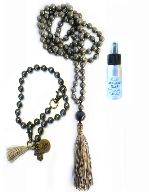 Protection Collection - TRUE GUARDIAN Mala, Pratinu Spirit Mala Bracelet and Protection Intention Mist - Pranachic