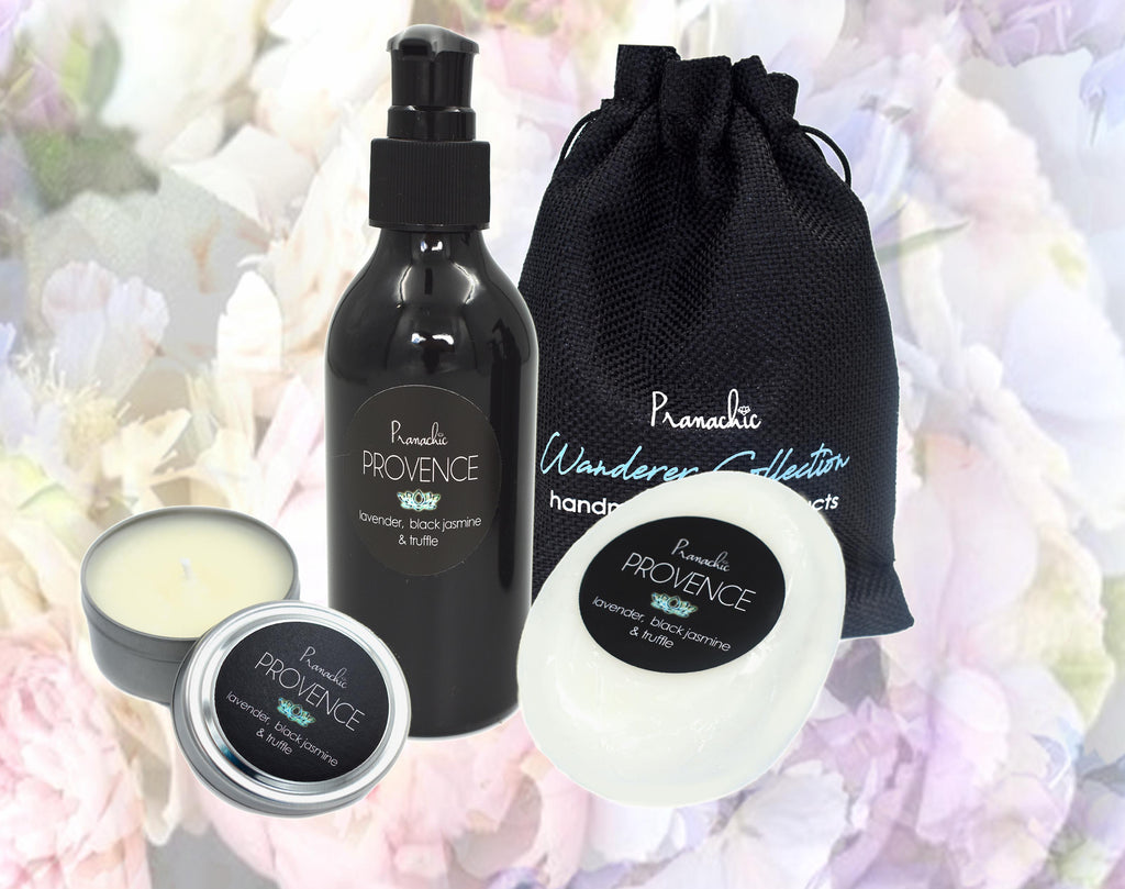 Provence Luxury Soap & Hand and Body Lotion Set with Candle