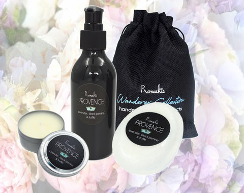 Provence Luxury Soap & Hand and Body Lotion Set with Candle