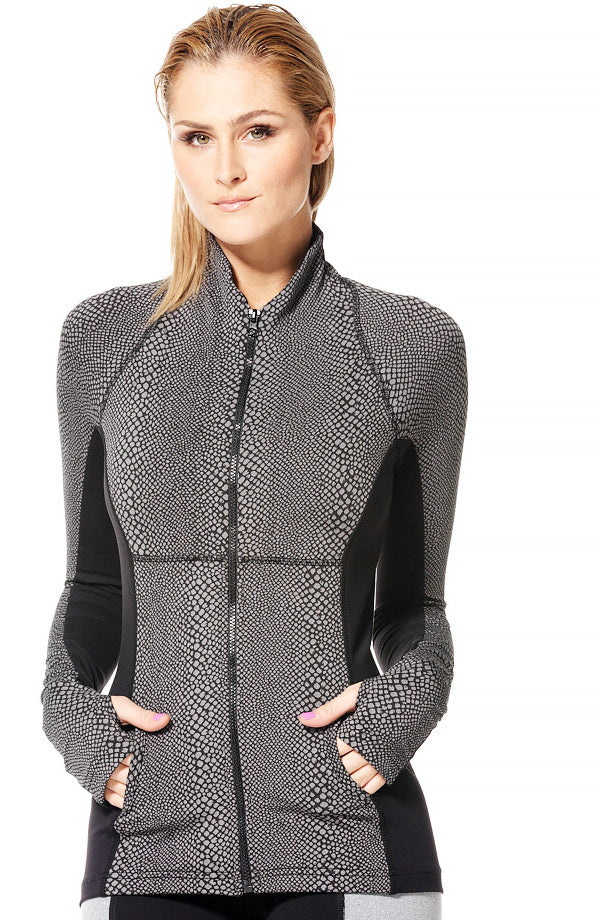Reptile Print Zip Jacket