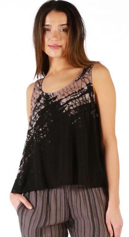 Crop Draped Tank with Tie Dye - SALE - Pranachic