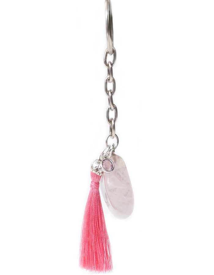 Rose Quartz Key Ring - Pranachic
