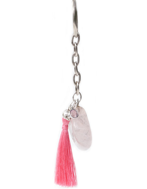 Rose Quartz Key Ring - Pranachic