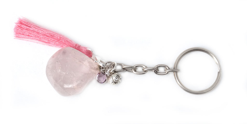 Rose Quartz Key Ring - Pranachic