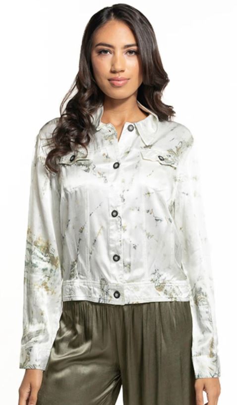 Satin Jean Jacket