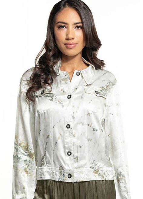 Satin Jean Jacket