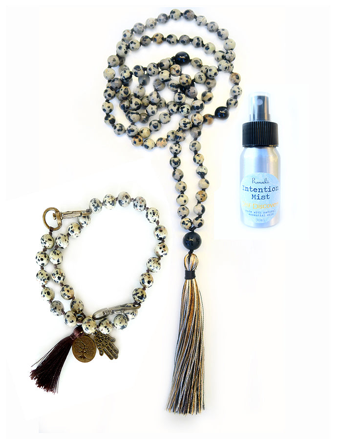 Self Discovery Collection: TRUE ME Mala, Pratinu Self Discovery Mala Bracelet, Self Discovery Intention Mist - Pranachic