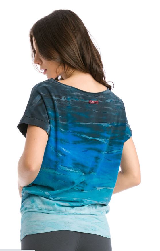 Short Sleeve Blouson T with Tie Dyes