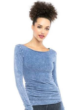 Long Skinny Tee with Rainbow Horizon and Mineral Wash Tie Dyes