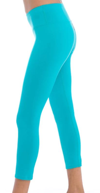 Flat Waist Supplex Performance Capri Leggings