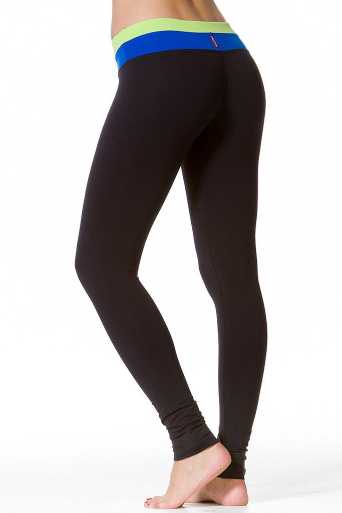 Two-tone Low Rise Supplex Ankle Leggings