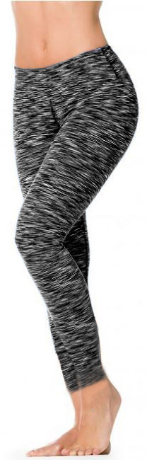 Space Dye Black Ankle Leggings - Pranachic