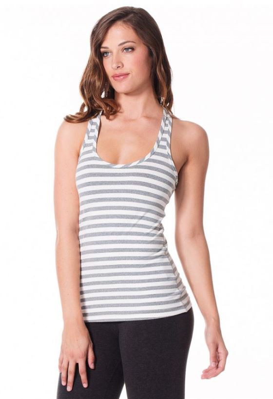 Long Striped Racerback Tank - SALE - Pranachic