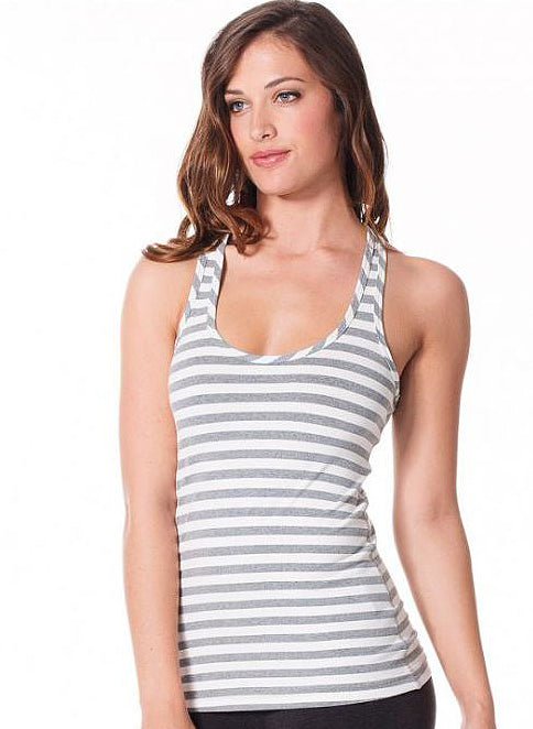 Long Striped Racerback Tank - SALE - Pranachic