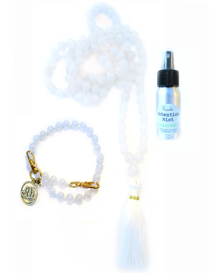 Transformation Collection - TRUE ANGEL Mala, Pratinu Transformation Mala Bracelet and Transformation Intention Mist - Pranachic