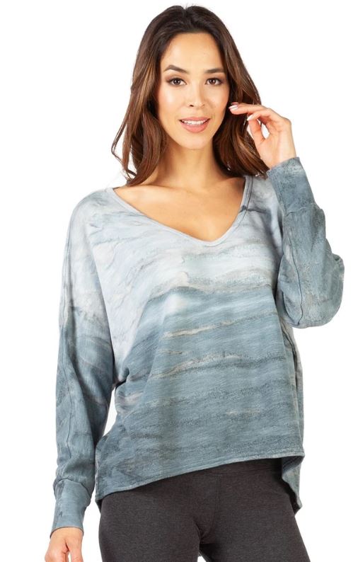 Dolman Sleeve Sweatshirt with Tie Dye
