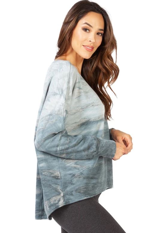 Dolman Sleeve Sweatshirt with Tie Dye