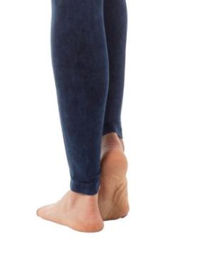 Flat Waist Denim Mineral Wash Ankle Leggings - Pranachic