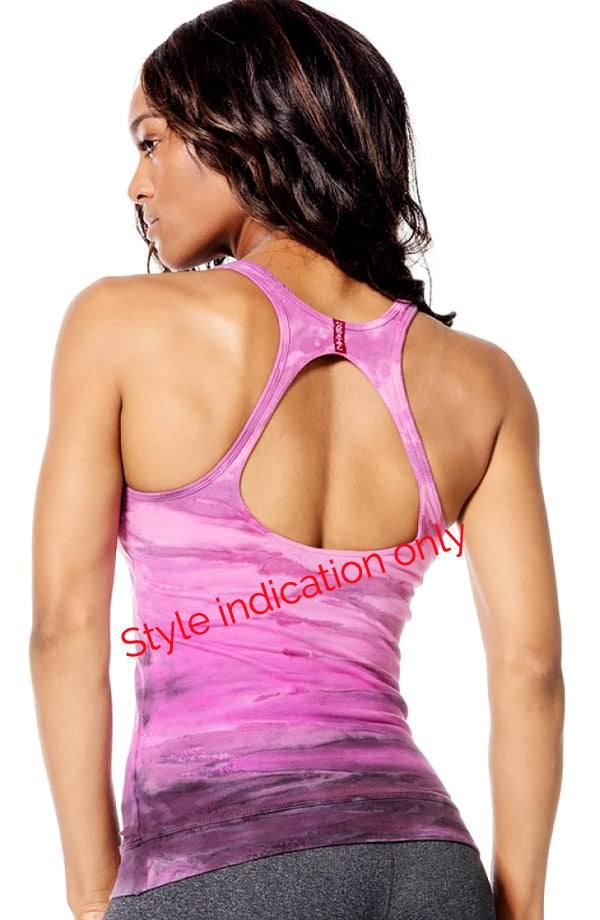 Teardrop Tank with Bra with Tie Dye - Pranachic