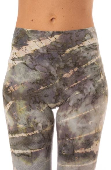 Hi Rise Ankle Leggings with Acid Spiral, Iceberg and Stormwash Tie Dyes