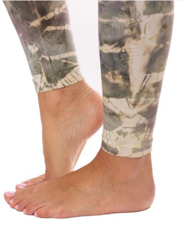 Hi Rise Ankle Leggings with Acid Spiral, Iceberg and Stormwash Tie Dyes