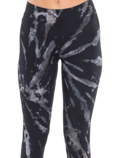 Hi Rise Knee Leggings with Tie Dye