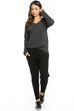 Long Sleeve Boyfriend V Neck Tee