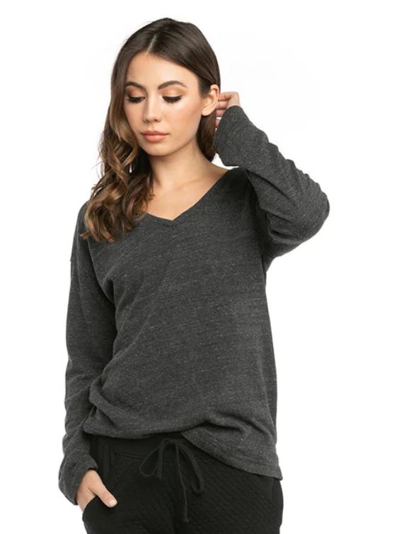 Long Sleeve Boyfriend V Neck Tee