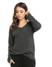 Long Sleeve Boyfriend V Neck Tee