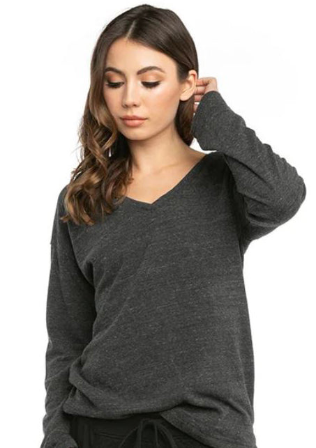 Long Sleeve Boyfriend V Neck Tee