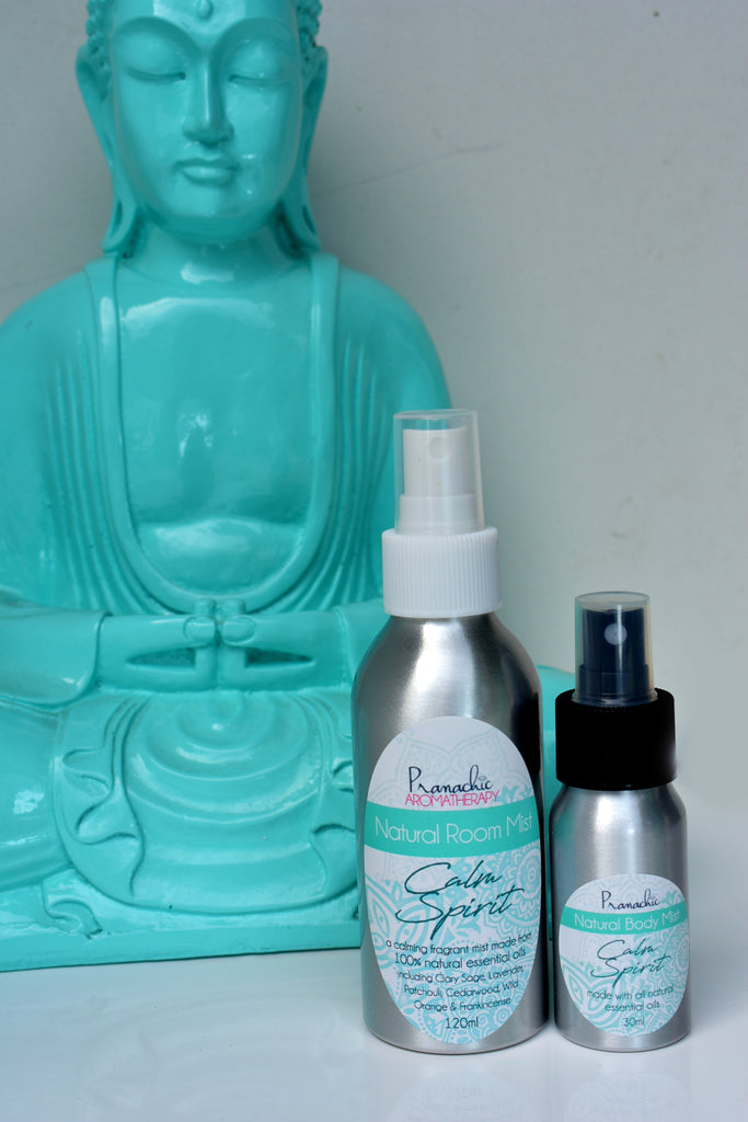 Calm Spirit - a complex mix of tranquil essential oils to ease stress and anxiety away - Pranachic