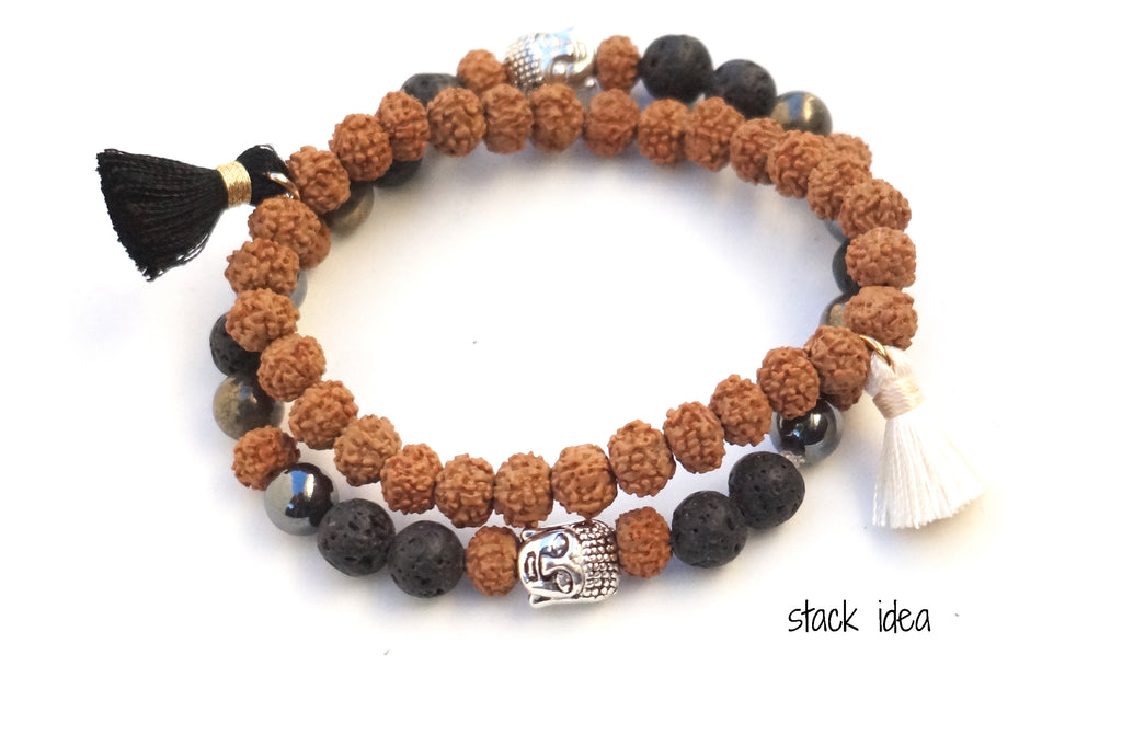 Dark of the Moon Buddha Yin Bracelet - Pranachic