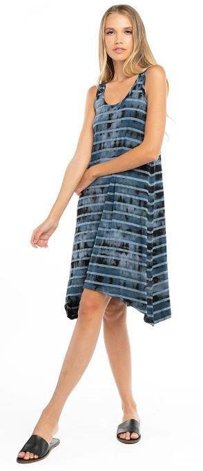 Chambray Striped Frolic Tank Dress