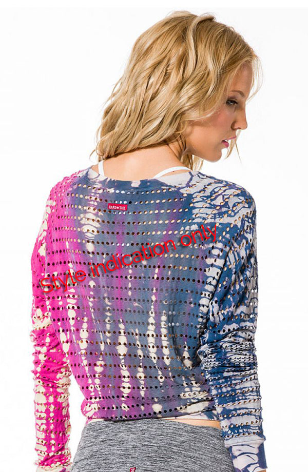 Holey Jersey Shrinky Sweatshirt - with Lava Tie Dye - Pranachic