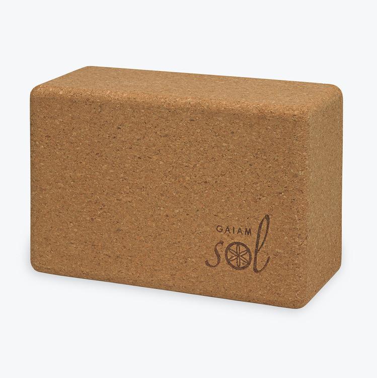 Gaiam Sol Natural Cork Block - pair - Pranachic