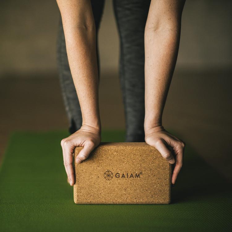 Gaiam Sol Natural Cork Block - pair - Pranachic