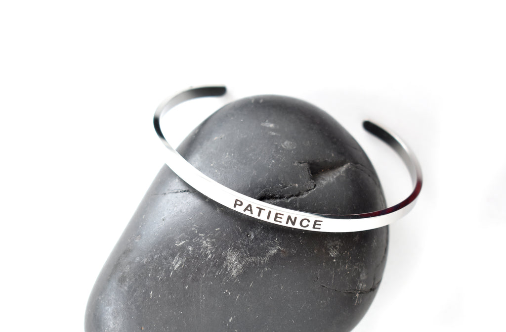 PATIENCE - Stainless Steel Cuff Bracelet for Women and Men - Pranachic