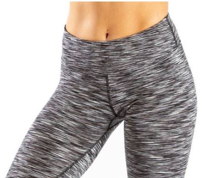 Space Dye Black Ankle Leggings - Pranachic