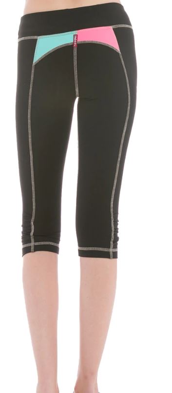 Side Ruched Crop Capri Leggings