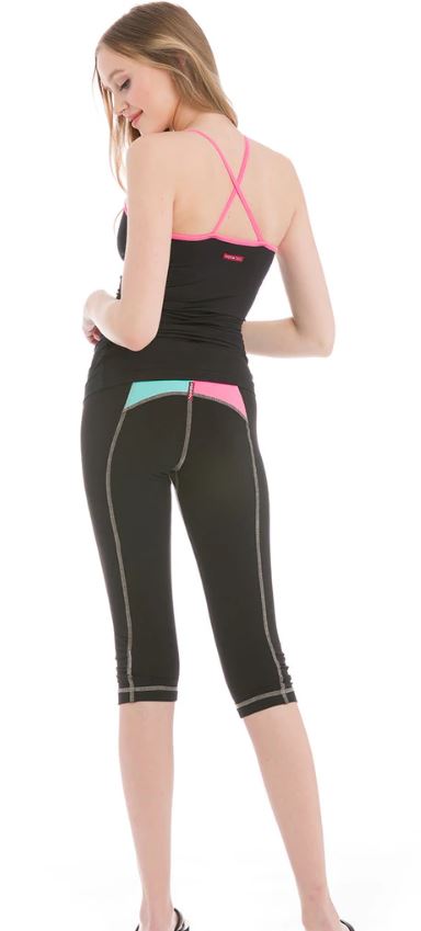 Side Ruched Crop Capri Leggings