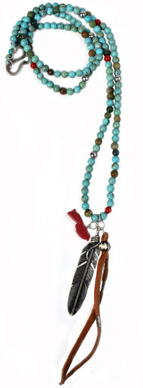 Zuni Sky - Turquoise Lariat with Charms